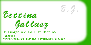 bettina gallusz business card